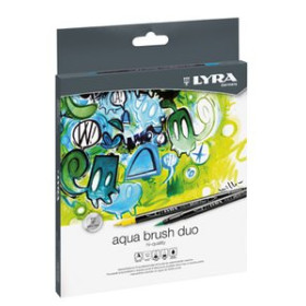 Rotuladores de colores ROTULADOR LYRA AQUA BRUSH DUO Est. 12 ud (rotulador+pincel) 11302375  D581X4