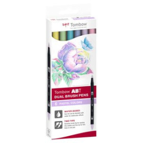 Rotuladores de colores ROTULADOR TOMBOW DOBLE PUNTA PINCEL COLORES PASTEL ESTUCHE de 6 11302170  400184765