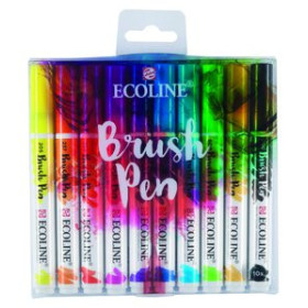 Rotuladores de fibra ROTULADOR FIBRA ECOLINE BRUSHPEN SURTIDO ESTUCHE de 10 11302357  400196805