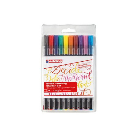 Rotuladores de fibra ROTULADOR FIBRA EDDING 1340 BRUSHPEN ESTUCHE DE 10 11302440  400203712