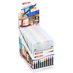 Rotuladores de fibra ROTULADOR FIBRA EDDING 1340 BRUSHPEN EXPOSITOR DE 10 ESTUCHES 11301911  823200