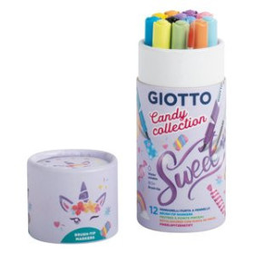 Rotuladores de colores ROTULADOR FIBRA GIOTTO TURBO SOFT BRUSH CANDY COLLECTION ESTUCHE DE 12 11302402  104921290