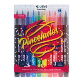 Rotuladores de fibra ROTULADOR FIBRA MOOVING PUNTA PINCEL ESTUCHE de 10 11302403  1049219007