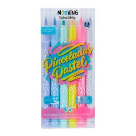Rotuladores de fibra ROTULADOR FIBRA MOOVING PUNTA PINCEL PASTEL ESTUCHE de 6 11302407  1049219013