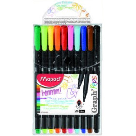 Rotuladores de colores ROTULADOR FIBRA MAPED GRAPH PEPS ESTUCHE de 10 45004668  TL-WA801N