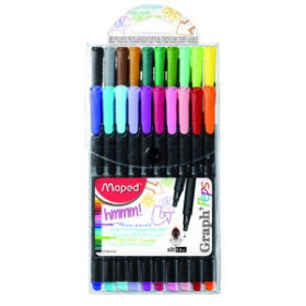 Rotuladores de colores ROTULADOR FIBRA MAPED GRAPH PEPS ESTUCHE de 20 23101339  2788