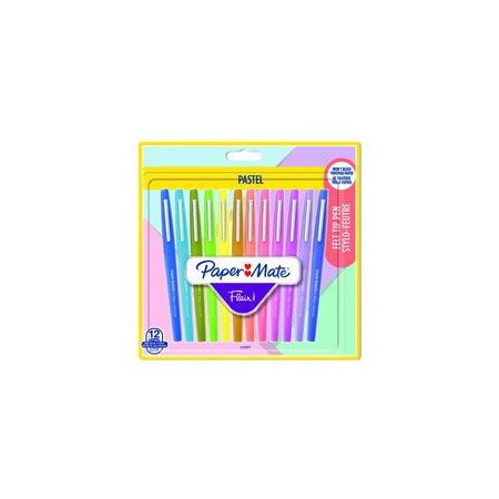 Rotuladores de fibra ROTULADOR FIBRA PAPER MATE PASTEL SURTIDO BLISTER de 12 36901042  9392801