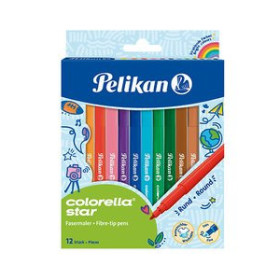 Rotuladores de colores ROTULADOR FIBRA PELIKAN COLORELLA STAR ESTUCHE de 12 (24006996) 36901105  9433401