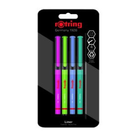 Rotuladores de fibra ROTULADOR FIBRA ROTRING FINELINER BLISTER de 4 25209098  402/48180