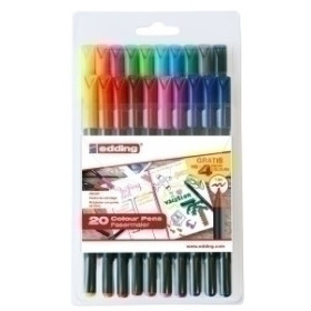 Rotuladores de colores ROTULADOR FIBRA EDDING 1200 ESTUCHE de 20 25001522  65001