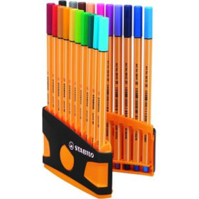 Rotuladores de fibra ROTULADOR FIBRA STABILO POINT 88 ANTRACITA/NARANJA ESTUCHE de 20 25901711  69768