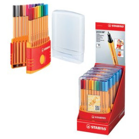 Rotuladores de fibra ROTULADOR FIBRA STABILO POINT 88 ESTUCHE de 20 COLOR PARADE 25901712  12701