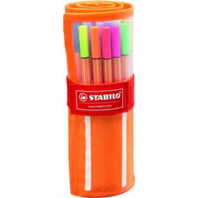 Rotuladores de fibra ROTULADOR FIBRA STABILO POINT 88 ESTUCHE de 30 ROLLERSET 25901701  69723