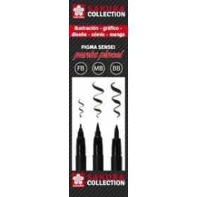 Rotuladores de fibra ROTULADOR FIBRA SAKURA PIGMA BRUSHPEN especial MANGA e ILUSTRACION (FB