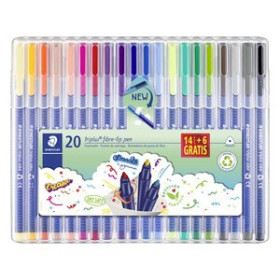 Rotuladores de colores ROTULADOR FIBRA STAEDTLER  323 TRIPLUS COLOR BOX de 20 25401746  S530R2-K