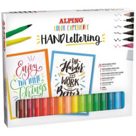 Rotuladores de colores ROTULADOR FIBRA ALPINO COLOR EXPERIENCE HAND LETTERING KIT de 30