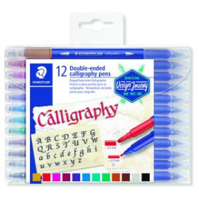 Rotuladores de colores ROTULADOR FIBRA STAEDTLER 3005 DESIGN JOURNEY DOBLE PUNTA CALIGRAFIA ESTUCHE de 12 82602746  400201736