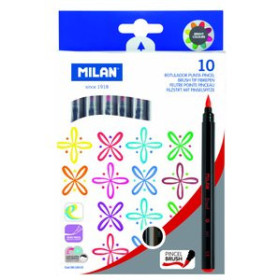 Rotuladores de colores ROTULADOR MILAN PUNTA PINCEL CAJA de 10 82603022  024010Q-26