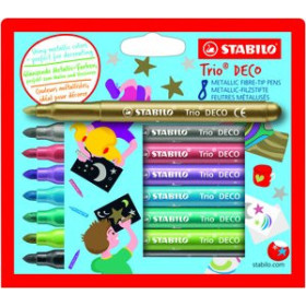 Rotuladores de colores ROTULADOR FIBRA STABILO TRIO DECO 377 ESTUCHE de 8 13803062  3098404