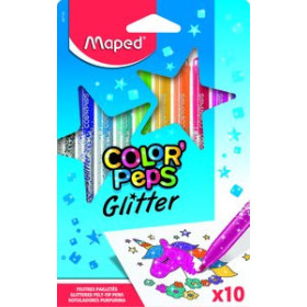Rotuladores de colores ROTULADOR FIBRA MAPED COLOR´PEPS GLITTER BLISTER de 10 13803836  1986790