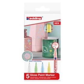 Marcadores de tinta opaca permanente MARCADOR T.OPACA PERM. EDDING  751 CONICO BLISTER DE 5 (blanco