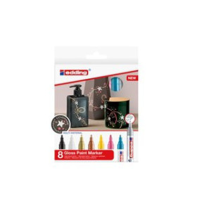 Marcadores de tinta opaca permanente MARCADOR T.OPACA PERM. EDDING  751 CONICO BLISTER DE 8 (negro