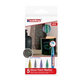 Marcadores de tinta opaca permanente MARCADOR T.OPACA PERM. EDDING  780 CONICO BLISTER DE 5 (oro