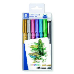 Marcadores de tinta opaca no permanente MARCADOR T.OPACA NO PERM. STAEDTLER 8323 METALICO BLISTER DE 6 25401413  110036802