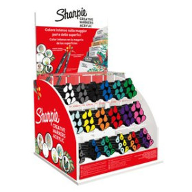 Marcadores de tinta opaca no permanente ROTULADOR SHARPIE CREATIVE ACRYLIC EXPOSITOR de 144