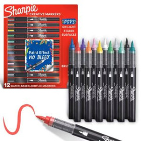 Rotuladores acrilicos ROTULADOR SHARPIE CREATIVE ACRYLIC PUNTA PINCEL BLISTER de 12 22601142  1006740991