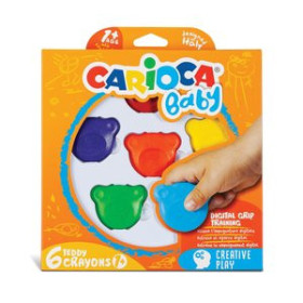 Ceras de colores CERAS de COLORES CARIOCA BABY TEDDY CAJA de 6 11201291  182634882