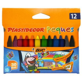 Ceras de colores CERAS PLASTIDECOR PEQUES ESTUCHE 12 UDS 11201375  302422291