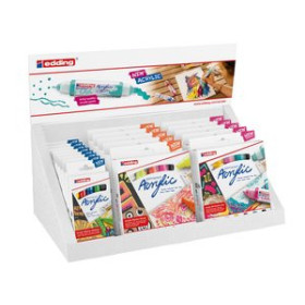 Marcadores permanentes MARCADOR ACRYLIC EDDING SURTIDO EXPOSITOR de 18 (5x5000+8x5100+5x5400) 10103141  788919000