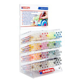 Marcadores permanentes MARCADOR ACRYLIC EDDING 5100 CONICO (2-3 mm) EXPOSITOR de 132 11201002  781328000