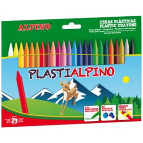 Ceras de colores CERAS ALPINO PLASTIALPINO ESTUCHE de 24 SURTIDO 11201003  781310000