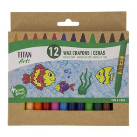 Ceras de colores CERAS TITAN ARTS CREATIVE ESTUCHE de 12 10101387  SH182503