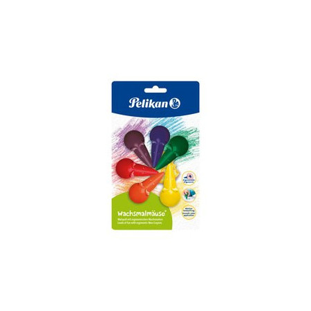 Ceras de colores CERAS PELIKAN FORMA RATON COLORES BASICOS BLISTER DE 6 (803328) 10210198  DK401AZ