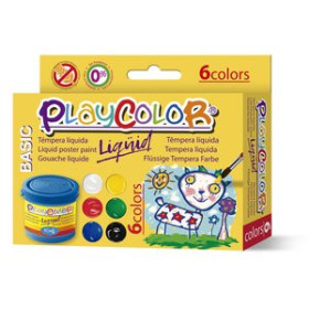 Témperas líquidas TEMPERA PLAYCOLOR LIQUID 40 ml (bote) ESTUCHE de  6 10205852  89789