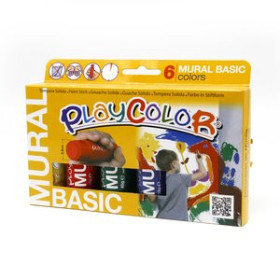 Témperas sólidas TEMPERA SOLIDA PLAYCOLOR MURAL 40Gr. ESTUCHE de 6 COLORES 10203946  268037000