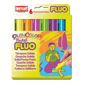 Témperas sólidas TEMPERA SOLIDA PLAYCOLOR FLUO POCKET 5Gr. ESTUCHE de 6 COLORES 10205820  302422076