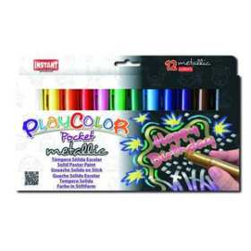 Témperas sólidas TEMPERA SOLIDA PLAYCOLOR METALLIC POCKET 5Gr. ESTUCHE de 12 COLORES 10206443  182634910