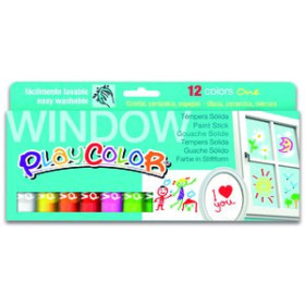 Témperas sólidas TEMPERA SOLIDA PLAYCOLOR ONE WINDOW 10Gr. ESTUCHE de 12 COLORES 10202998  42813