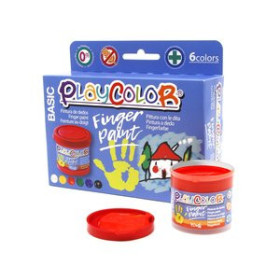 Pinturas de dedos PINTURA de DEDOS PLAYCOLOR BASIC 40 ml (bote)  ESTUCHE de 6 10206525  UA000650