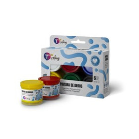 Pinturas de dedos PINTURA de DEDOS TCOLORS 40 ml ESTUCHE SURTIDO de 6 10201481  AR000005