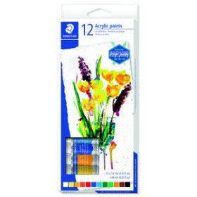 Pinturas acrílicas PINTURA ACRILICA STAEDTLER 8500 12 ml (tubo) ESTUCHE de 12 10205655  516824