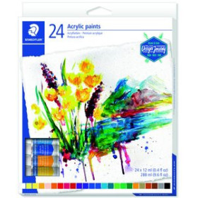 Pinturas acrílicas PINTURA ACRILICA STAEDTLER 8500 12 ml (tubo) ESTUCHE de 24 10205654  516874