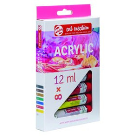Pinturas acrílicas PINTURA ACRILICA TALENS ART CREATION SET INICIACION 12 ml (Tubo) ESTUCHE de 8 10201128  42785