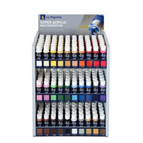 Pinturas acrílicas PINTURA ACRILICA LA PAJARITA 60 ml (bote)  EXPOSITOR de 180 (30 colores) 10211783  1300016