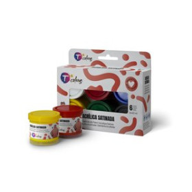 Pinturas acrílicas PINTURA ACRILICA TCOLORS 40 ml ESTUCHE SURTIDO de 6 10202519  1300031