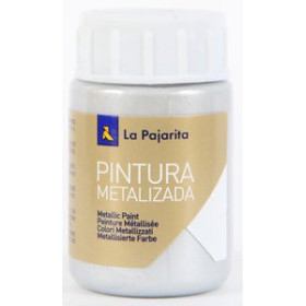 Pinturas base látex PINTURA LATEX LA PAJARITA METALIZADA 35 ml (bote) PLATA ME-01 10205659  4-1340-4-3